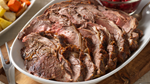 meat slices on platter